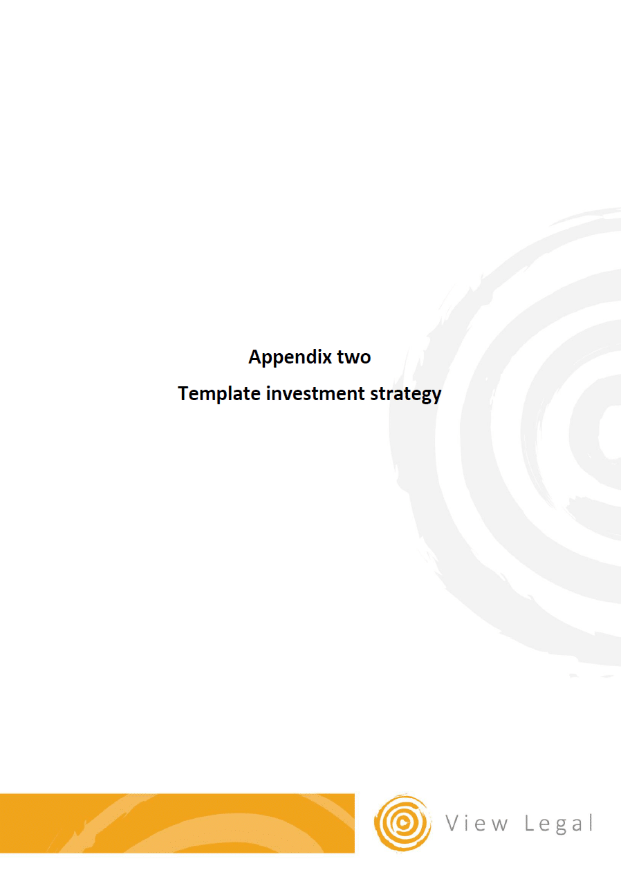 Appendix 2 - Template investment strategy - Page 1