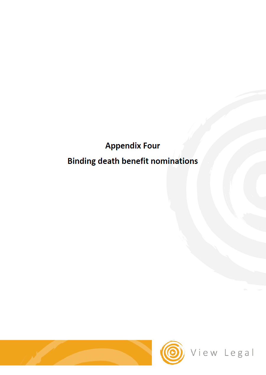 Appendix 4 - Binding death benefit nominations - Page 1