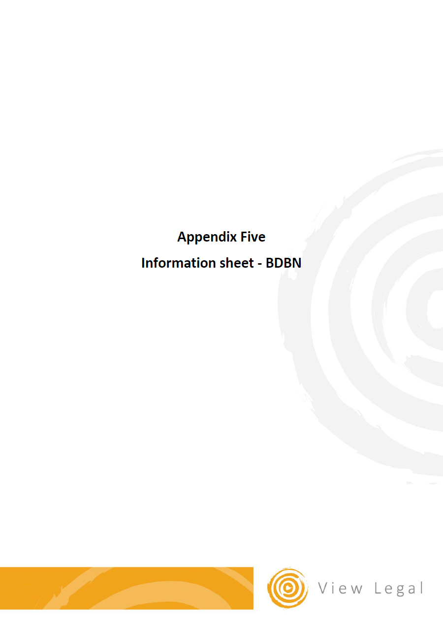 Appendix 5 - Information sheet - BDBN - Page 1